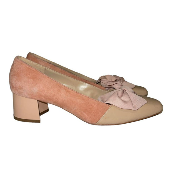 IMNYC Isaac Mizrahi Julia Moyen Square Toe Pink Suede Block Heels Size 9 - Picture 3 of 10